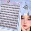 10 Rows Large Capacity Glue-free False Eyelashes Single Cluster 10-12MM C-curled Natural Self-adhesive False Eyelashes