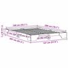 Bed Frame Wax Brown 140 X 200 Cm Solid Pine Wood