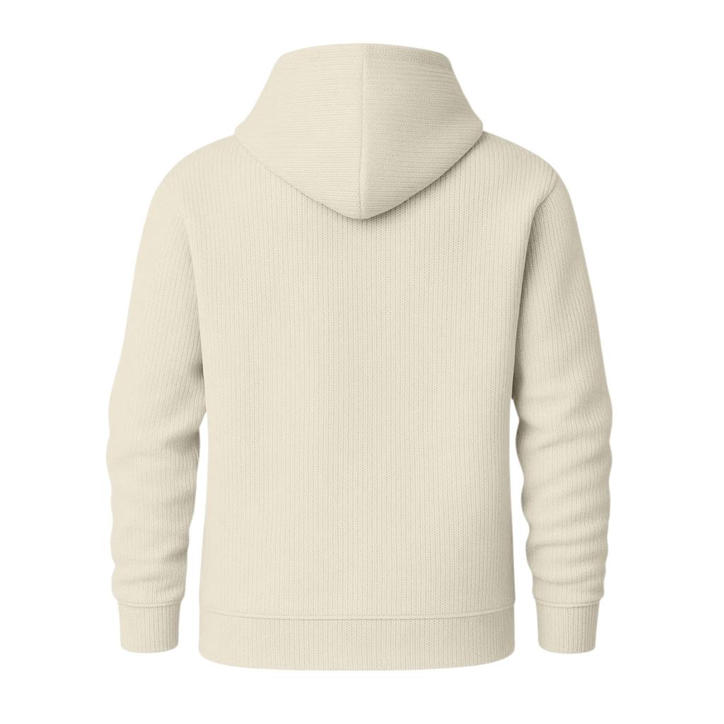 Men's Knit Hooded Sweatshirt Casual Long-Sleeve Sweatshirt