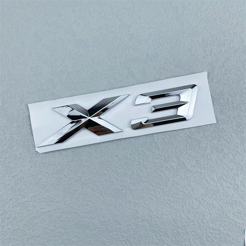 Logo Metallico X3 Emblema Lettere Distintivo Adesivo Posteriore per Bagagliaio Auto Per BMW X3 F25 E83 G01 G45 Xdrive 20d 30d 20i 28i 30i 35i Accessori is2