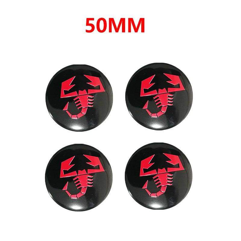4pcs 56mm 50mm 3D logo car emblem Wheel Center Hub auto Rim refit dust-proof badge covers sticker styling accessories For FIAT
