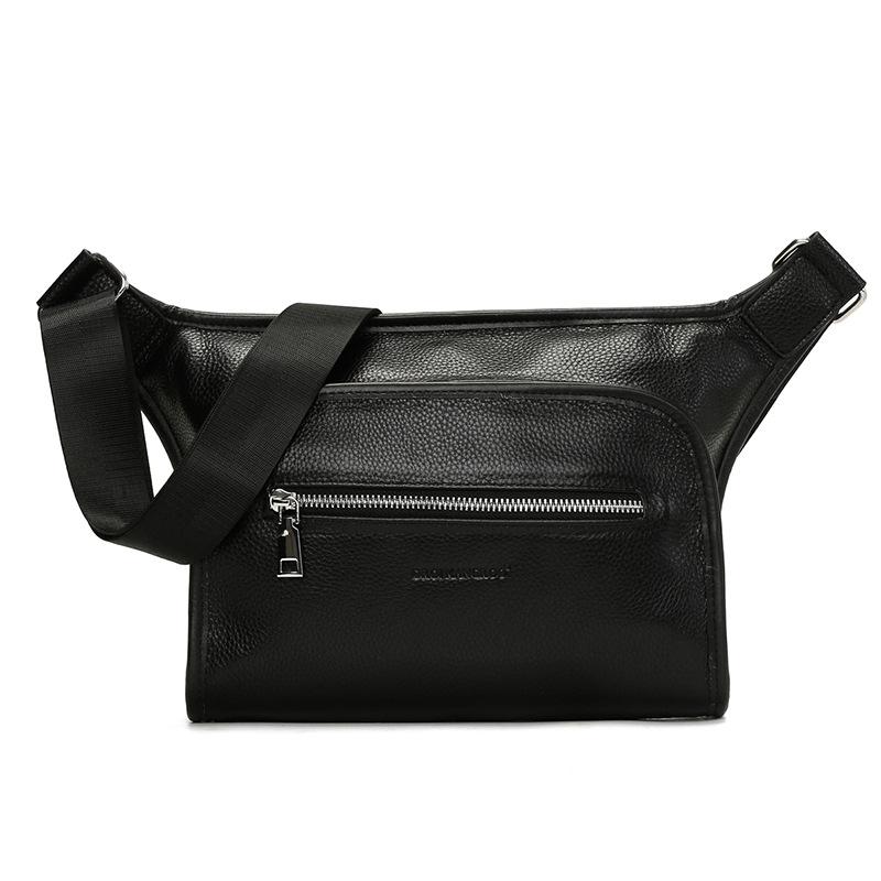 

Мужская сумка через плечо из натуральной кожи, мужская сумка, повседневная одноплечевая сумка, повседневная сумка через плечо, модный рюкзак чёрный