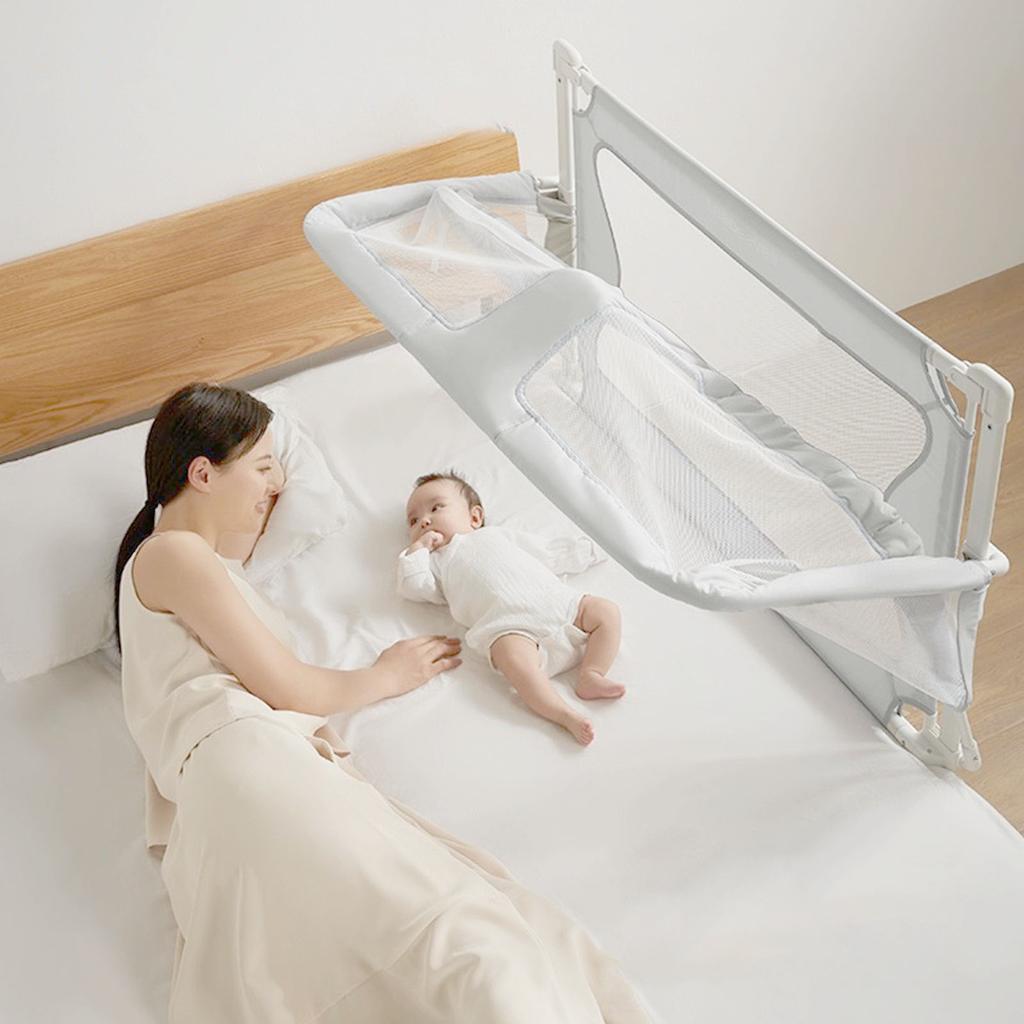 3 in 1 Baby Crib for Newborn Side Bed Guard Portable Foldable Baby Bed Bassinet Bedside Sleeper