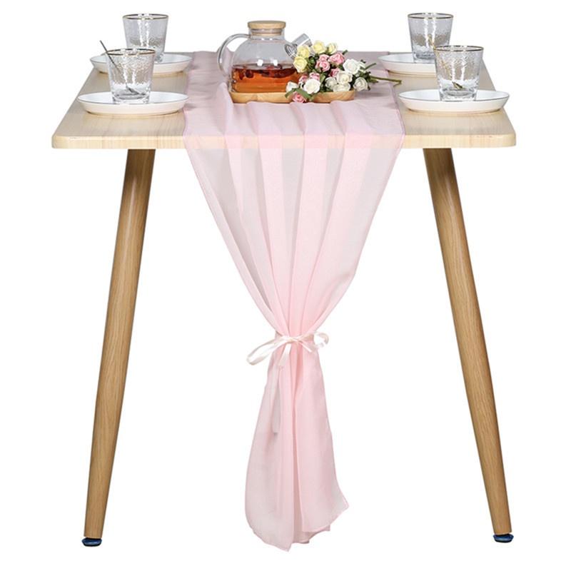 New Chiffon Table Flag European American Style Decorative Table Flag Wedding Decoration Chiffon Yarn Table Flag