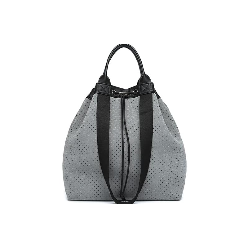 

[Guscio Italy] neoprene 2 handle tote bag 2WAY casual outfit lightweight outdoor ladies fashion italy 12-1167 (GLAY)