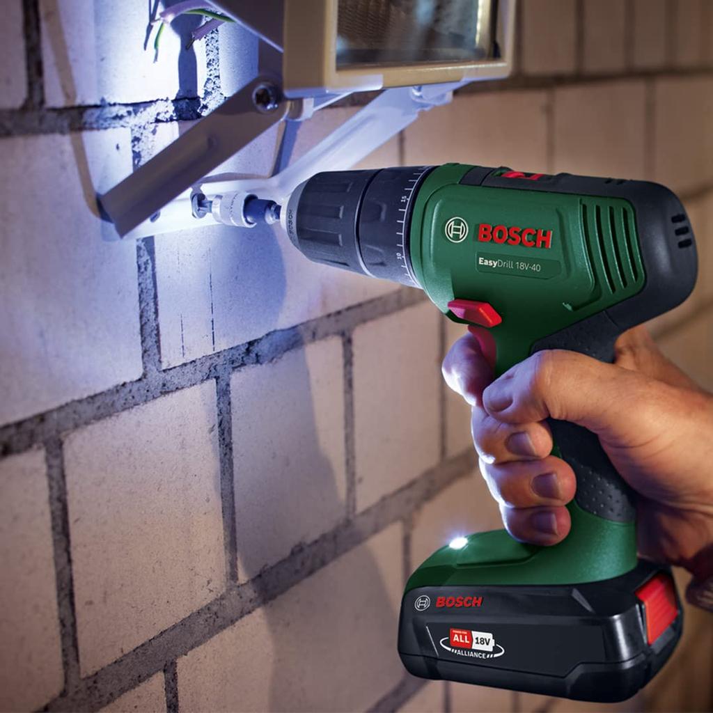 Bosch DIY 18V Cordless Driver Drill 1 Charger 1 PH2 Driver Carrying ED118 (1.5Ah, (AL1810CV), Bit, Case)