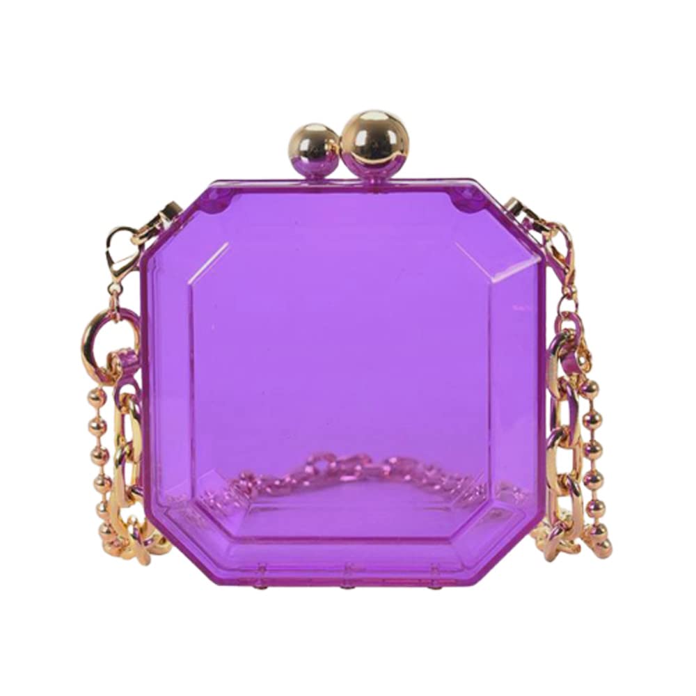

[Suitcase Company] Mini Shoulder Bag, Micro Bag, Jewel-Like Design, Stylish, Women s, See-Through Chain, Hard Clasp Closure, Perfect for Your Own