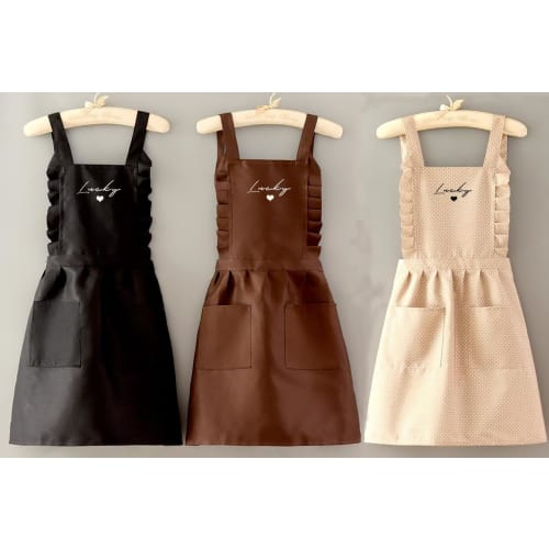 Goodspoon Apron, Cute Maid Kitchen Apron, Stylish H-Shaped Apron with Pockets, Perfect for Home Cooking, Home Cooking, or As a Gift. Relaxed and Comfo