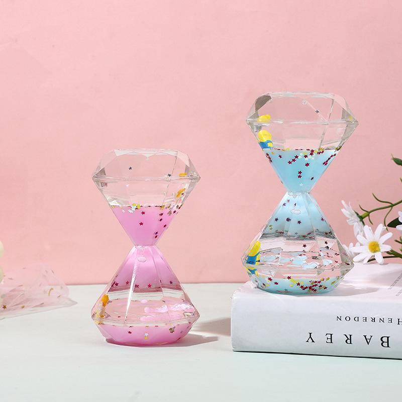 Dreamy Milky White Liquid Diamond Oil Hourglass Ornament - Children's Day Gift