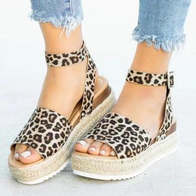 Damen Sandalen Sommer Große Größe Hanfseilsohle Plateau Sandalen für Damen Schnallen Clogs Keilabsatz Muffins Anzug Weibliche Damenschuhe