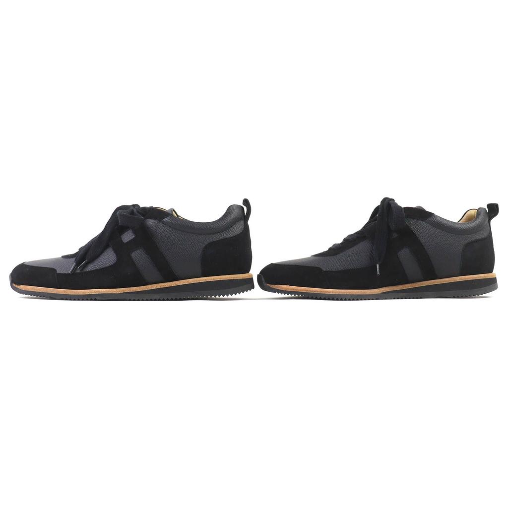 Excellent HERMES sneakers partner H logo, partly suede leather black 40 172408Z Used