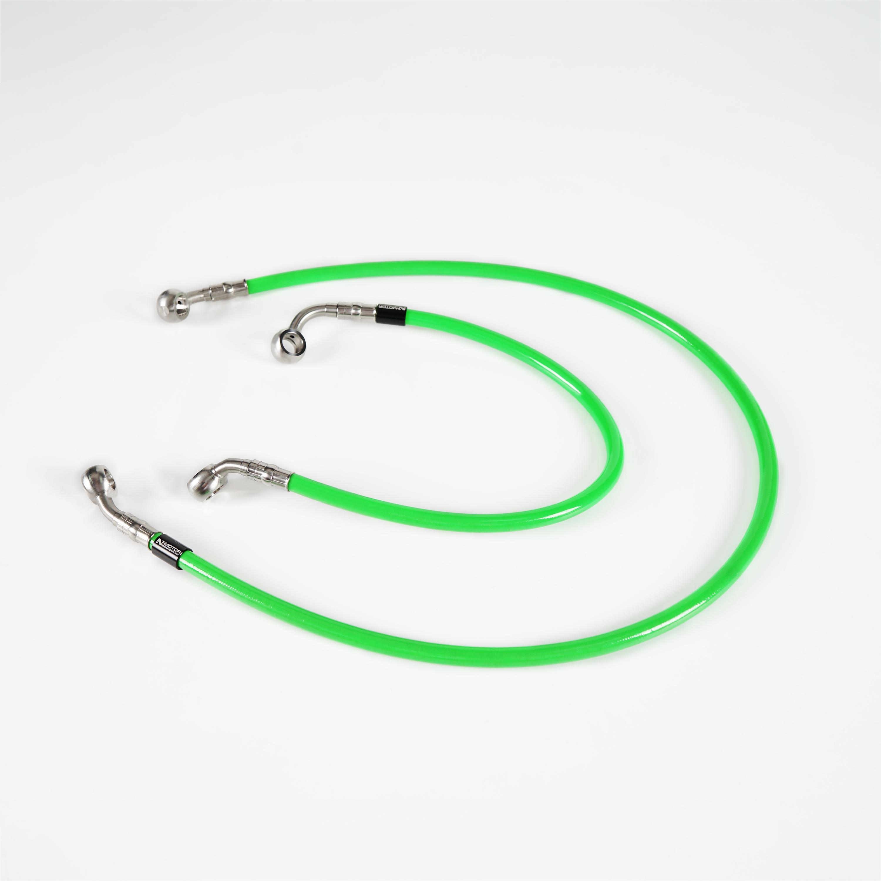 

Front Rear Full Set Racing Brake Line Kit Steel Braided Hose for Yamaha YZF-R3 ABS Removal зелёный