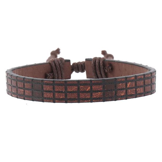 6 Pcs Braided Bracelet Set Different Shapes Wooden Bead Decor Peacock Feather Pendant Retro Ethnic Style