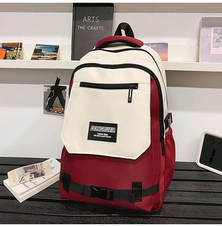 School bag new school bag men's Korean version ins trendy tooling style large capacity middle and high school students multi-compartment casual