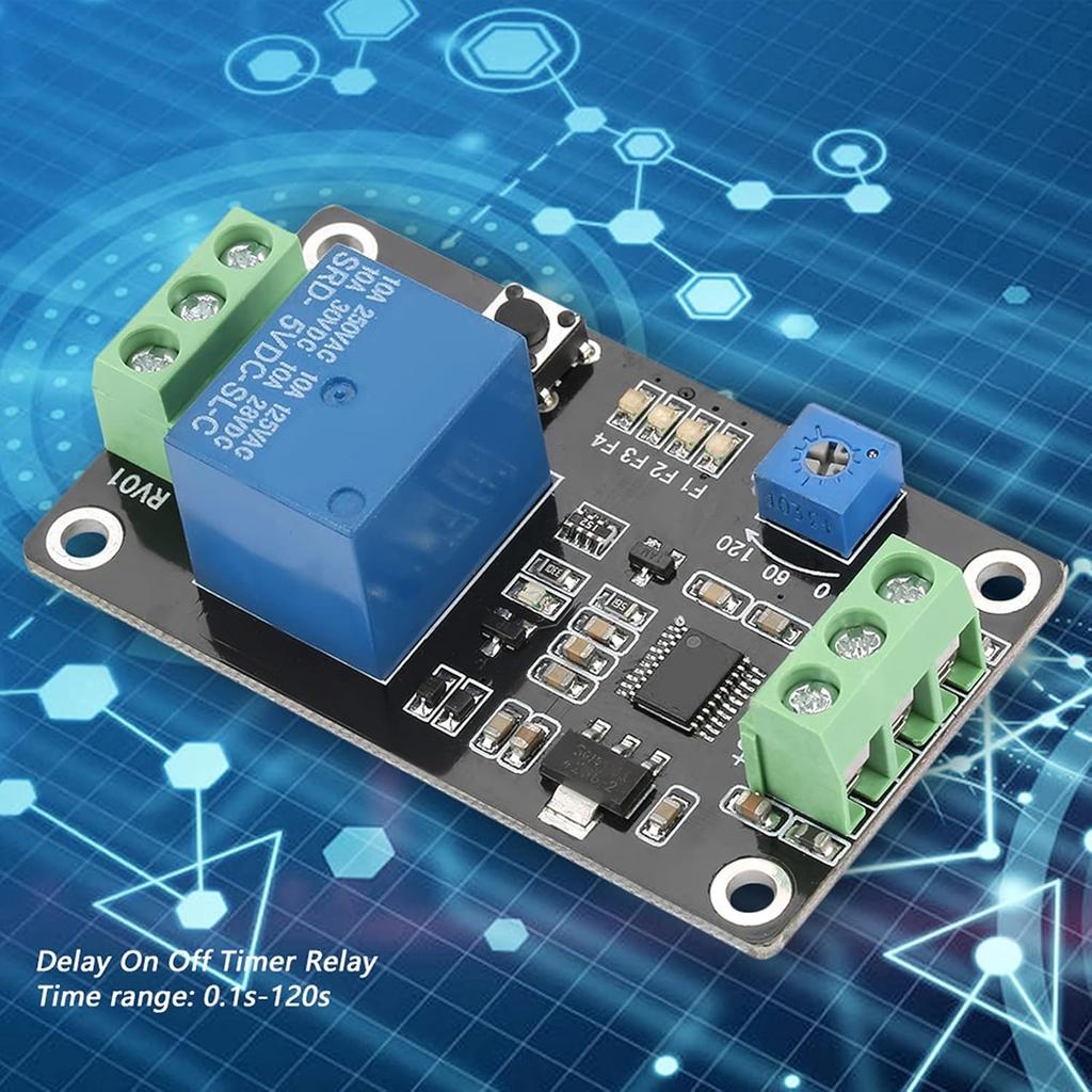 Delay Timer Relay Self-Locking Delay On Off Time Switch Loop Module Super 555 Timer DC 5V/12V/24V(DC24V)