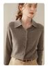 2024 Autumn/Winter Women's Slimming Cashmere Polo Collar Knit Cardigan