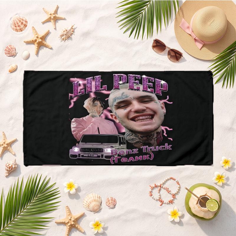 Lil Peep (1) Soft Beach Towel Lightweight Towel for Beach Pool Swimming Travel Vacation Use
