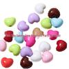Acrylic Peach Heart Skirt Trim: Glossy Beaded Phone Charm