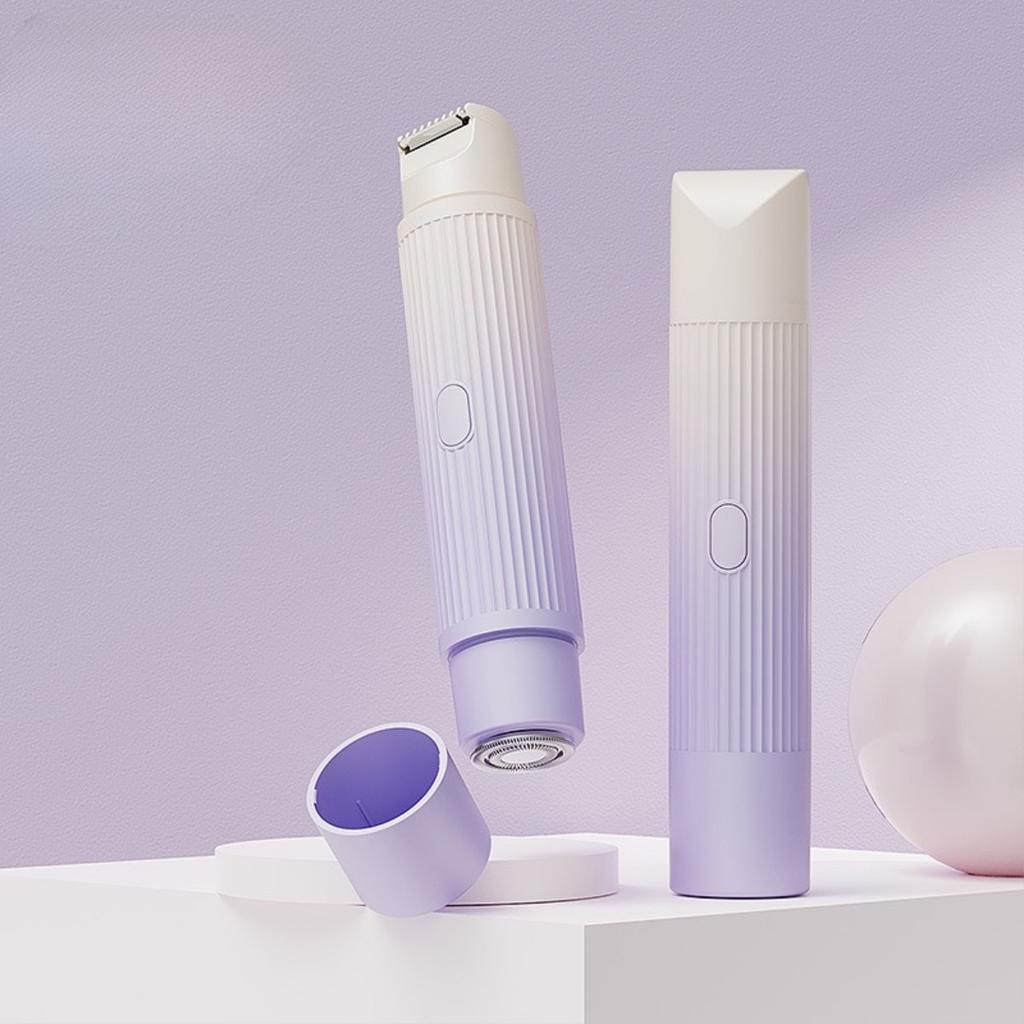 HOMZY Two In One Women's Electric Shaver - Suitable for Eyebrows, Face, Legs, and Armpits, Portable Wet and Dry Hair Remover