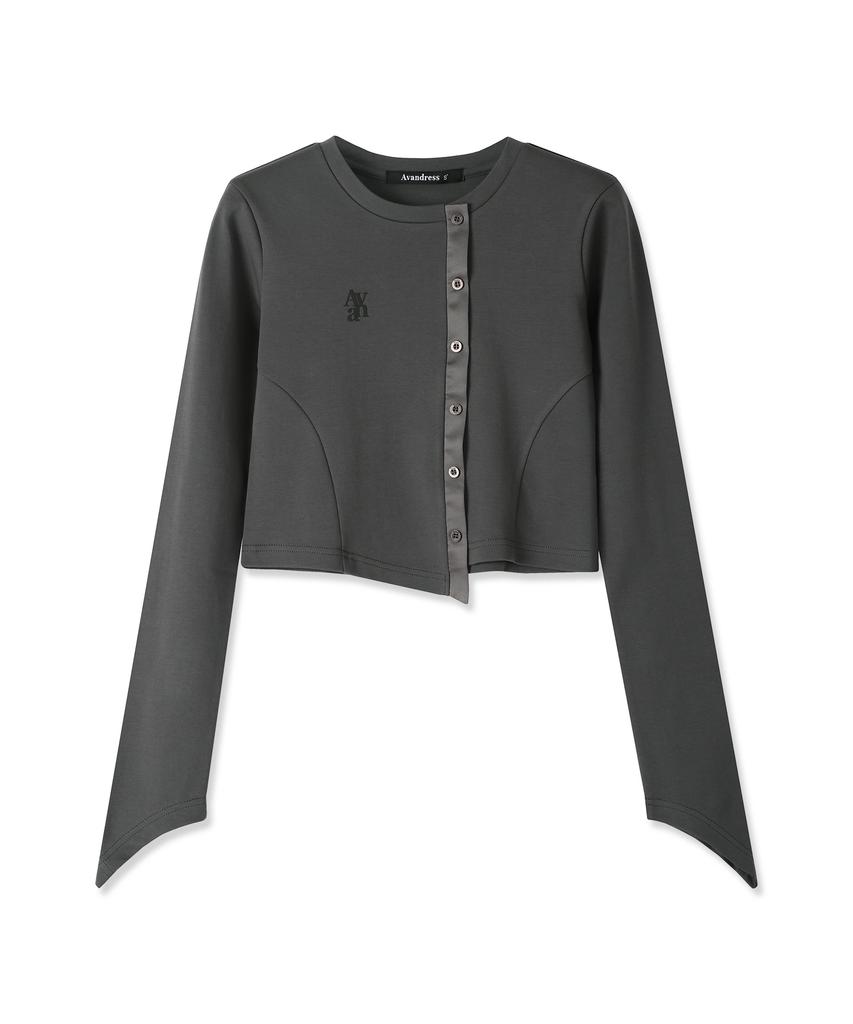 AVANDRESS Button Unbalance Long Sleeve - 2Col