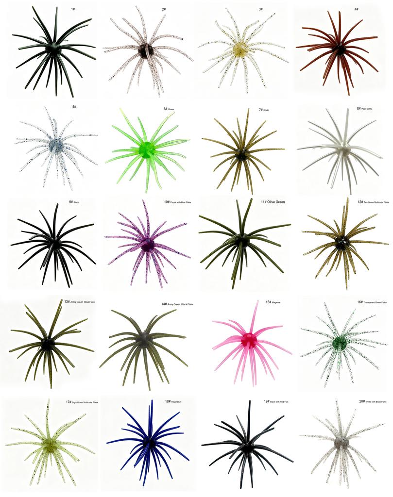 BUBBA Fishing Floating Sea Urchin19mm Bionic Soft Lure Artificial Soft Bait for Saltwater Fish River & Lake Use 90mm/110mm