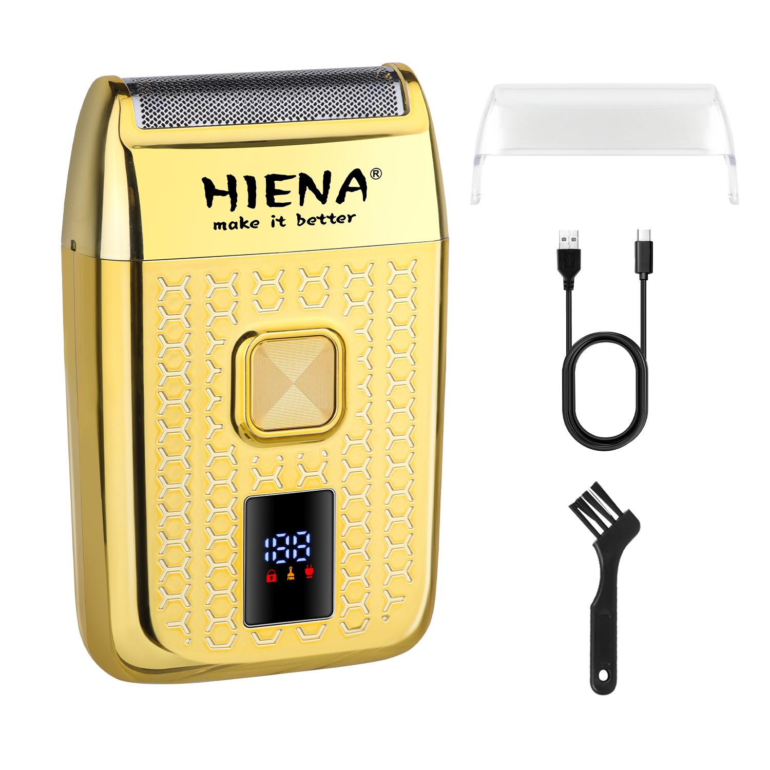 HIENA Electric Shaver Professional USB Rechargeable Men s Electric Shaver Leather Shell Waterproof Beard Trimmer Shaver