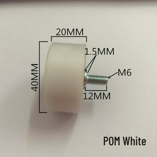 626 Rubber-Coated Nylon Roller with Shaft, 608 Bearing Pulley Wheel Guide