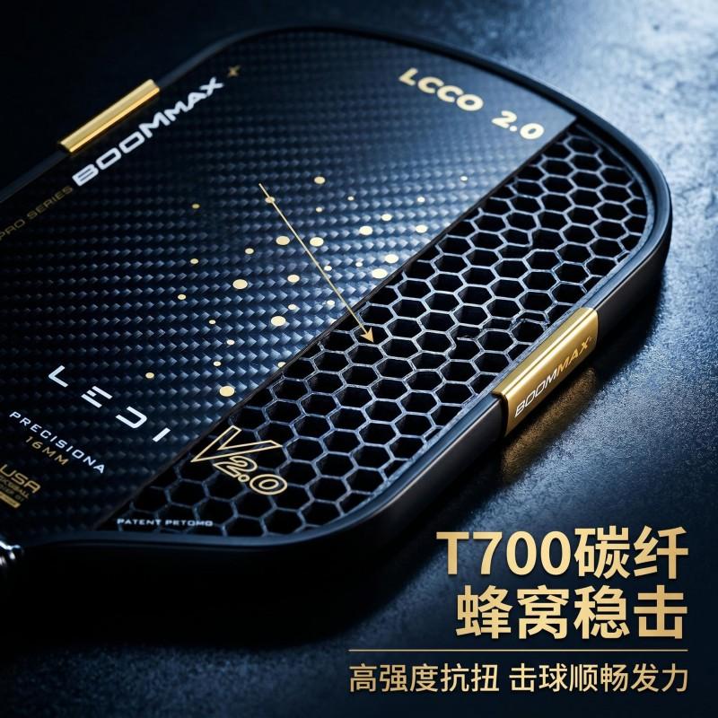 Professional Pickleball Paddle T700 Carbon Fiber Composite With EPP Core Skull Design Lightweight 195g