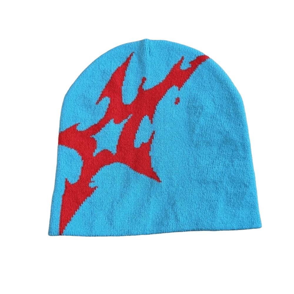 Y2K Jacquard Knitted Hat Hip-hop Casual Skullcap Fashion Winter Hat for Men Women
