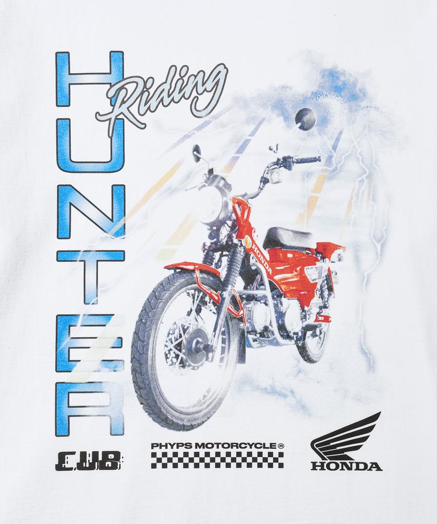 PHYPS MOTORCYCLE Lighting Hunter Cub Short Sleeve White