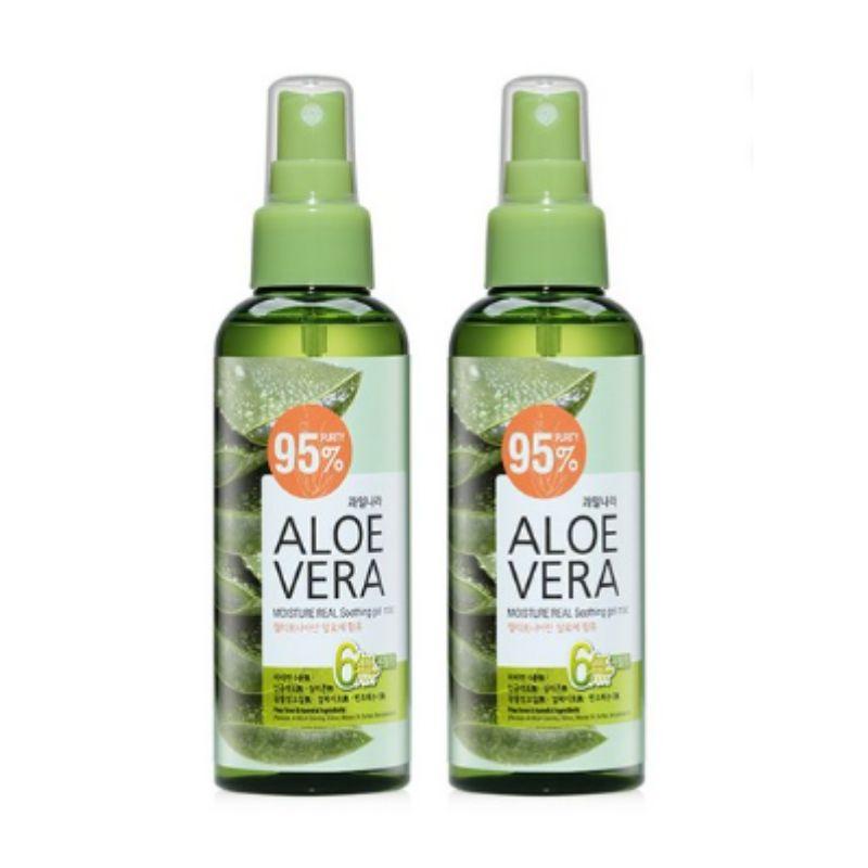 FRUIT OF THE EARTH Aloe Vera Moisture Real Mist, 2pcs Set, 100ml