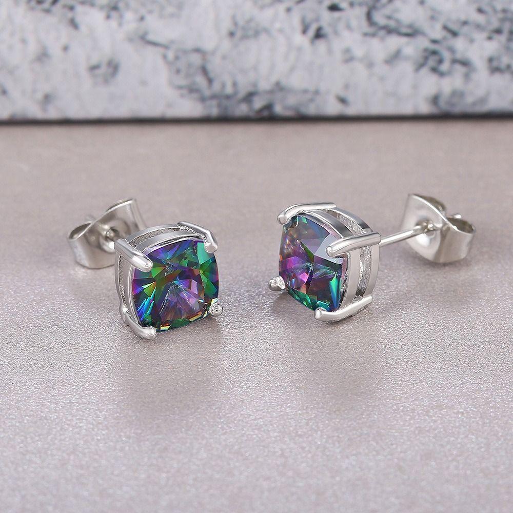 Fashion Zircon Women's Earrings Sparkly Versatile Drop Earrings Dangle Stud Earrings Women's Jewelry