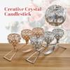 3 Arms Crystal Candelabra Candle Holders Metal Candlesticks For Home Dinning Table Centerpieces Candelabrum Home Decor Crafts