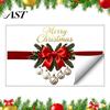 Winter Party Window Ornaments Gold Merry Christmas Clings, Decorative PVC Decals for Holiday Clings Home Glass Decor, Waterproof Removable Stickers