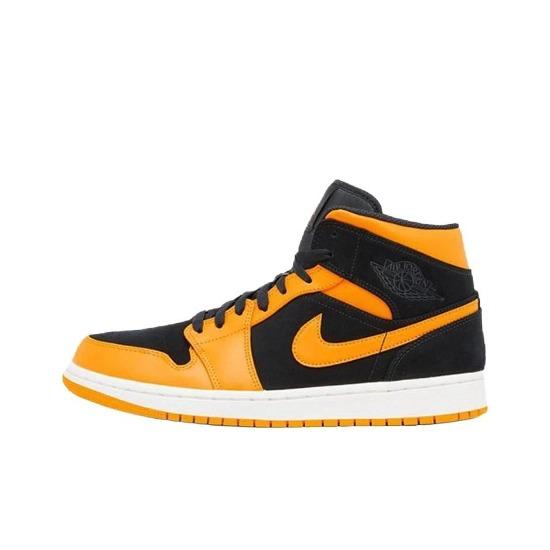 

Air Jordan 1 Mid Orange Peel Men s Mid-top Retro Sneakers 554724-081 EU 44 чорний/помаранчевий
