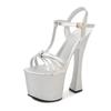 Fashion 2025 new nightclub super high heel sandals women's work shoes walking show steel pipe dance shoes waterproof platform