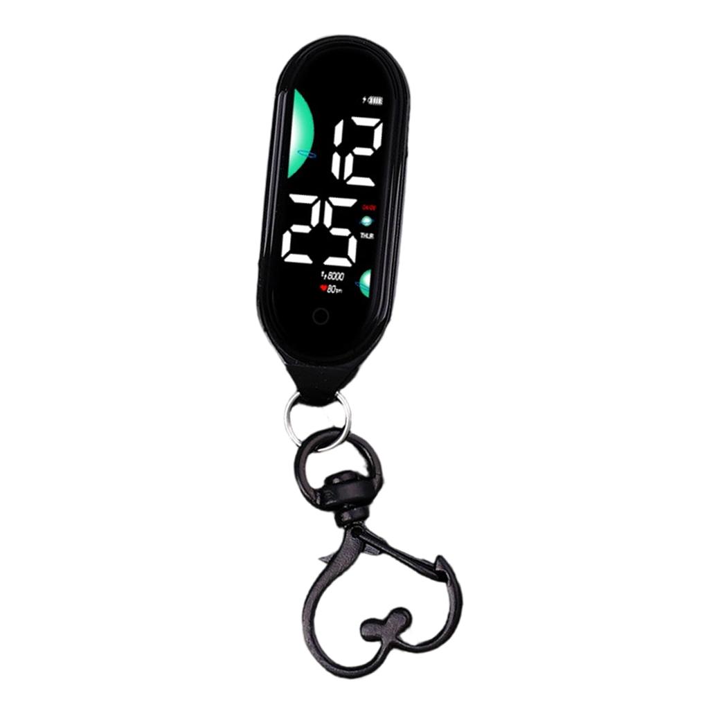 Led Electronic Hanging Watch Keychain Pocket Watch Keyring Hanging Watch Night Lights Touchs Digital Watch Gift