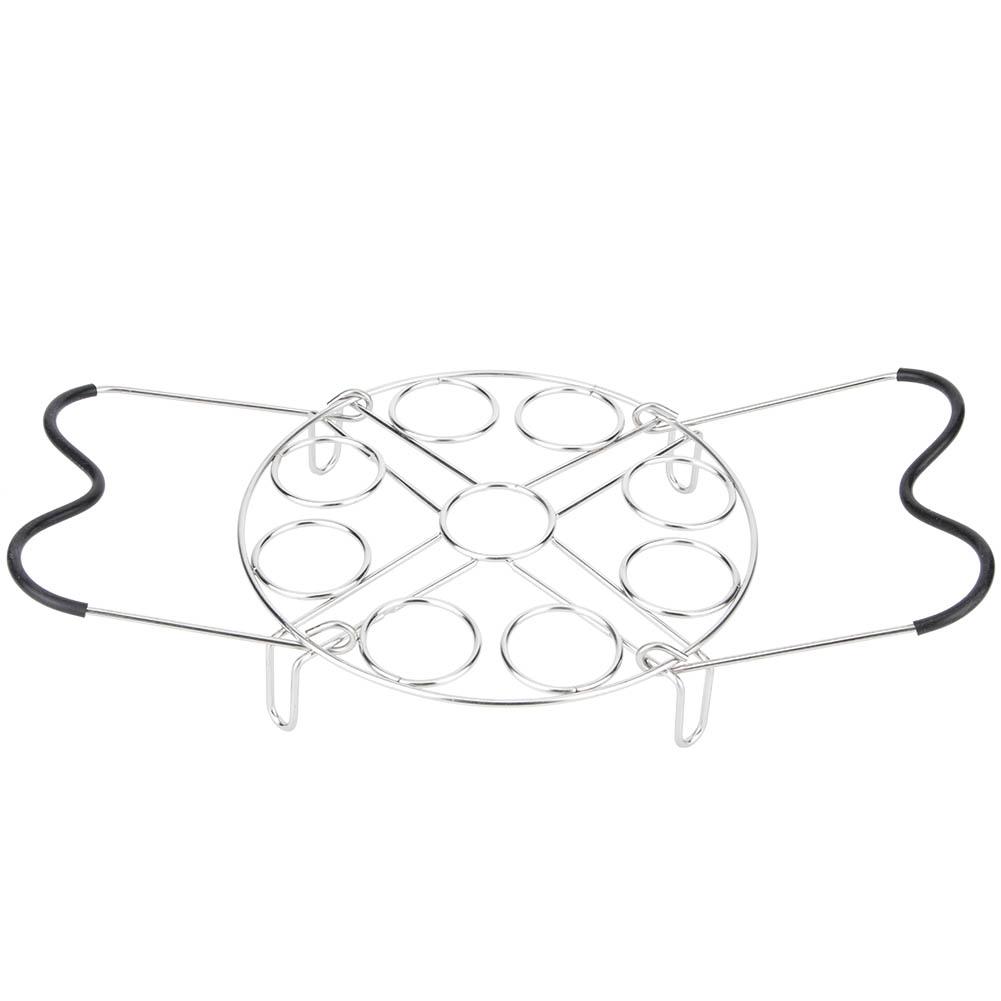 Edelstahl Eierkocher Dämpfeinsatz Ablage Regal Ständer Küchengeschirr mit Griff