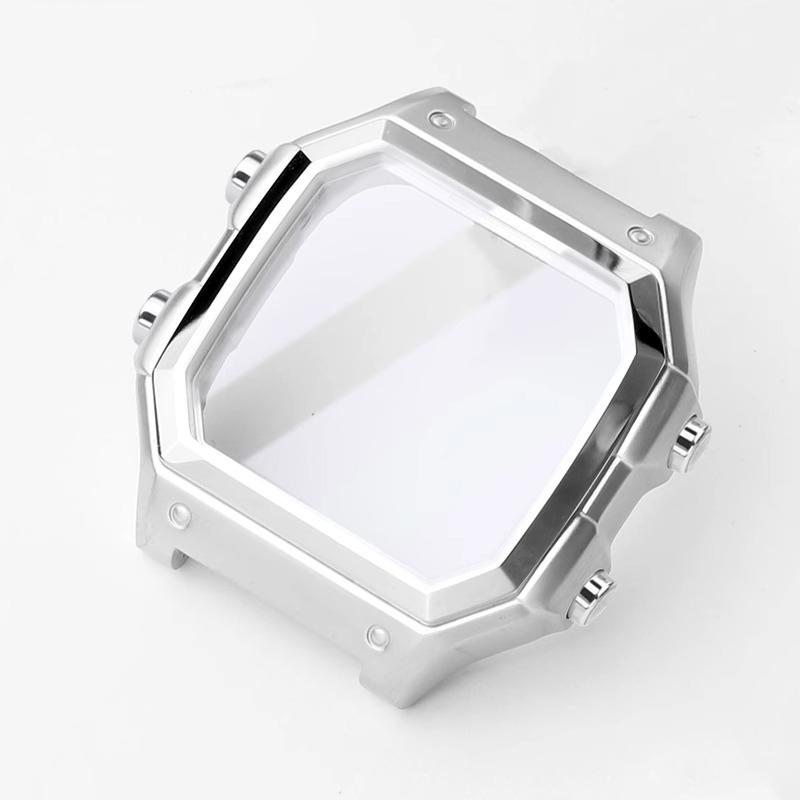 For Casio AE1200 AE-1200 Mod Kit Metal Watch Case Bracelet Sealing Ring 304 Stainless Steel Watchband Case Woven Nylon Strap