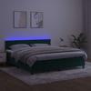 Maison Exclusive - Sommier à lattes de lit avec matelas LED Vert foncé 160x200 cm
