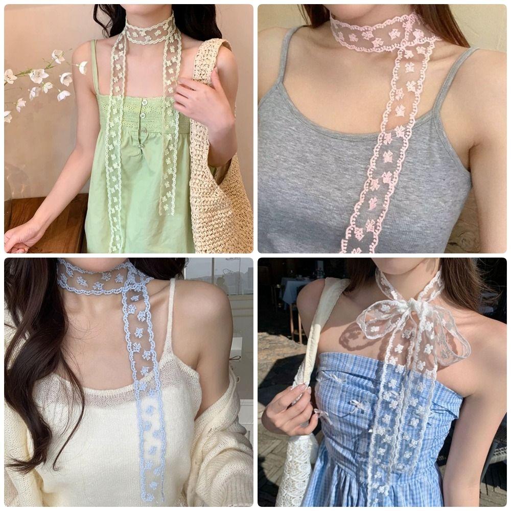 

1Pcs Long Ribbon Head Scarf White Bowknot Hairband Kerchief Durable Hair Scarf Summer Headwear Pink