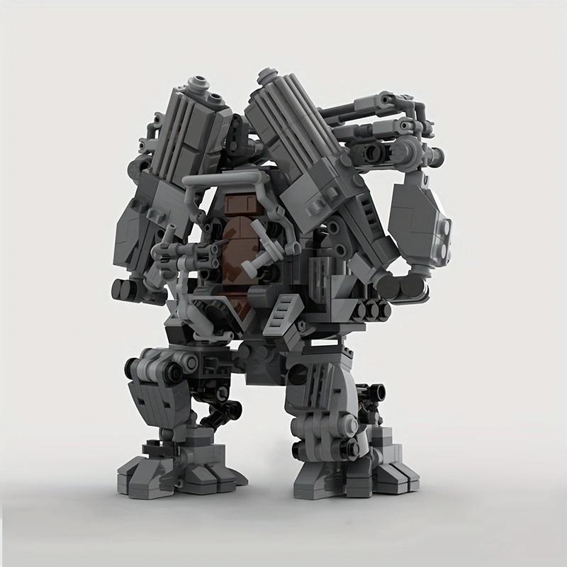 MOC Black Robot APU Classic Movie Building Blocks Assembly Model MOC-137552 Mecha Robot Weapon Brick Toy Holiday Gift