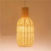 JOYINLED Modern Rattan Chandelier, Southeast Asian Style Hand Woven Bamboo Pendant Light Kitchen Island Dining Room Living Room