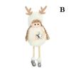 Christmas Plush Angel Doll Pendant Cute Christmas Tree Figurine Pendant Home Christmas Decor Crafts Children's Christmas Gifts
