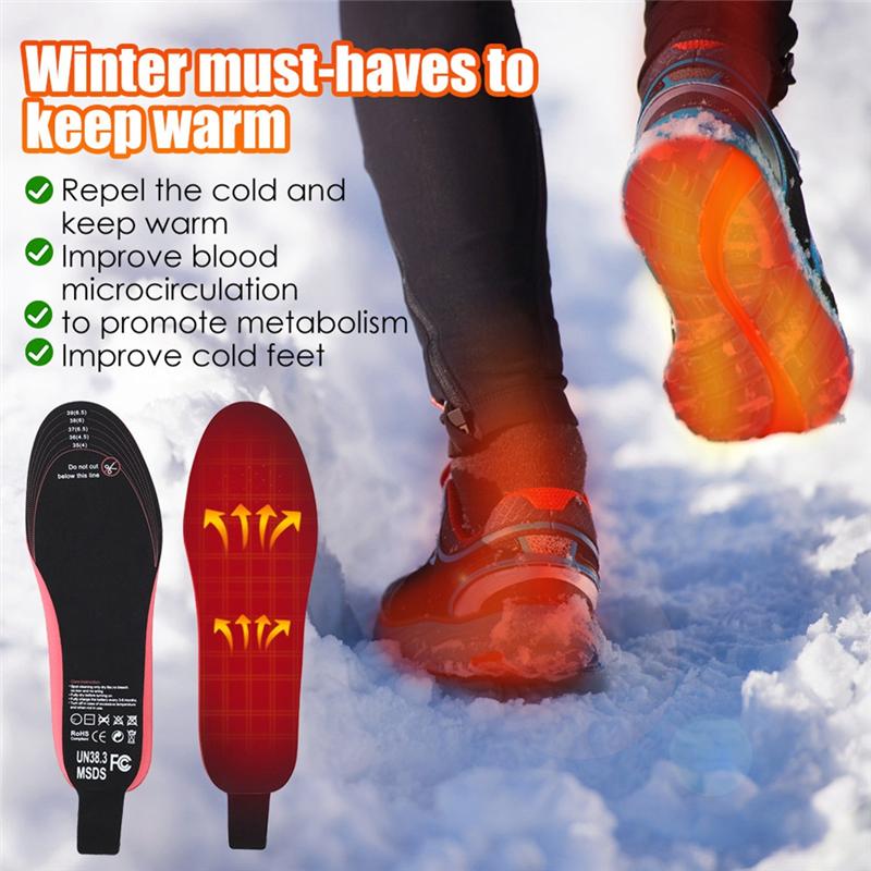 Smart Heating Insoles Temperature-Controlled Foot Warmers Electrically Heated Insoles Large-Size Thermal Insoles