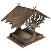 T02C!Wooden Bird Feeder Hanging Drinker For Garden Yard Garden Decor Roof Outside Bird Feeders-A Durable