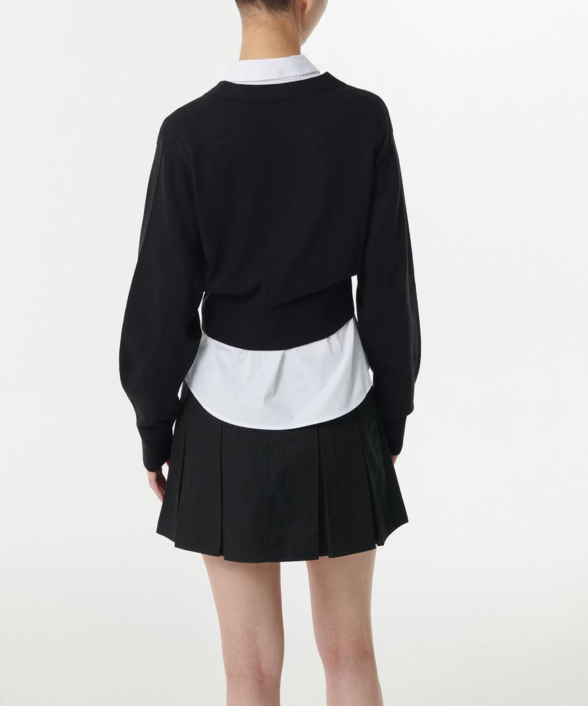 Musinsa Standard Woman Women'S Plain Crop Cardigan [Black]
