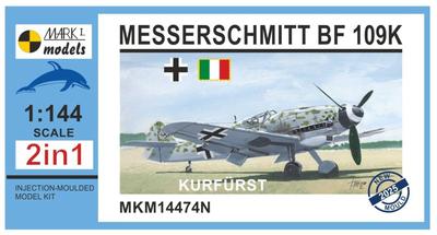 Mark I 1/144 Bf109K-4 "Kurfürst" (2 Kits) Plastic Model Kit MKM 144074N (Airplane)