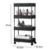 2/3/4 Layer Narrow Gap Storage Rack Shelves Organizer Open High Capacity Save Space Mobile Shelving for Kitchen Bathroom