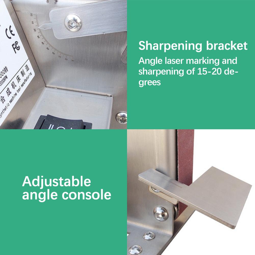 180W Mașină mică de șlefuit Slefuitor cu bandă 7 trepte de viteză Mașină de lustruit electrică de uz casnic reglabilă